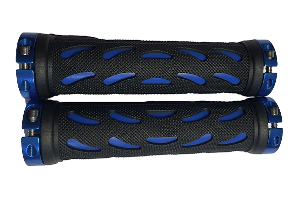 Ручка руля 130 мм (пара) "Капля", с синими алюм...