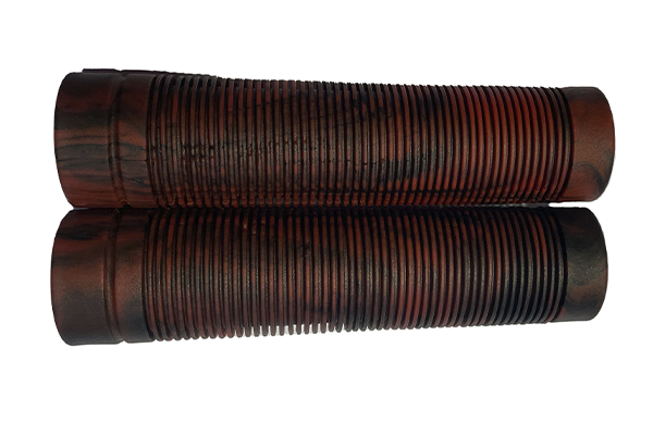 Ручка руля 120 мм (пара), мягкая оболочка, цвет черно-кра...