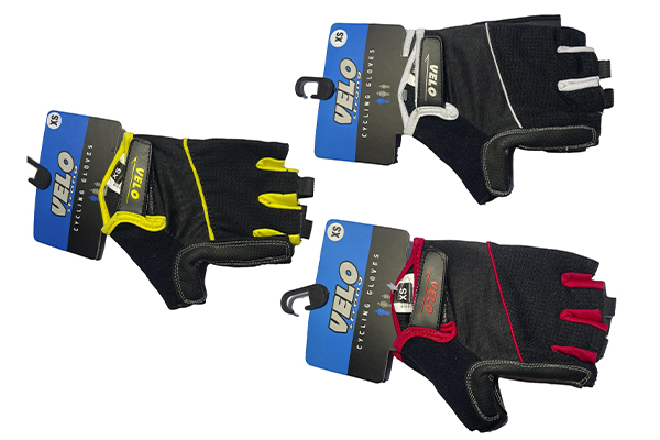 Перчатки велосипедные (черно-белый, черно-желтый, черно-к...